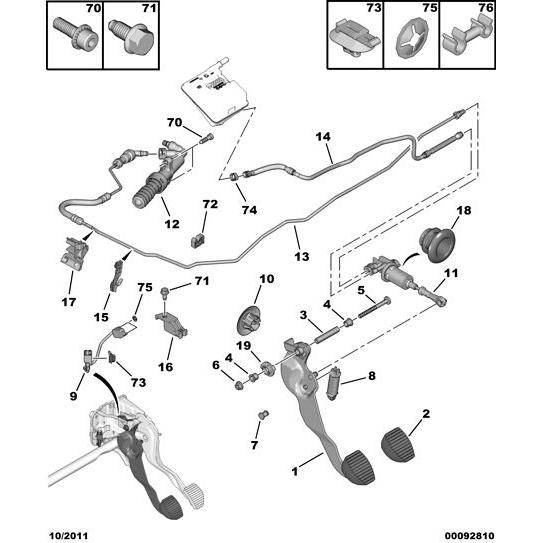 Citroen DS5 2011-2021 Petrol Declutching Assistance Spring 2148 F7 Citroen DS5 2011-2021 Petrol Declutching Assistance Spring