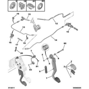 Citroen DS4 2010-2021 Petrol Declutching Assistance Spring