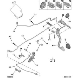 Citroen C3 Air Cross 2017-2021 Petrol Declutching Assistance Spring