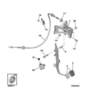 Citroen C1 2009-2012 Petrol Clutch Cable Stop Clip