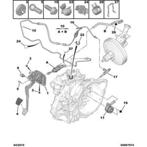 Citroen C-Crosser 2007-2012 Petrol Clutch Control Pipe