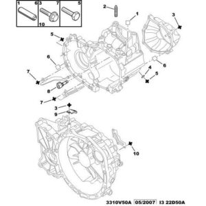 Citroen C-Crosser 2007-2012 Petrol Gear-Box Housing Stud