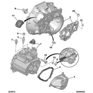 Citroen C1 2012-2014 Petrol Gear-Box Housing Cover Gasket