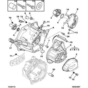 Citroen C2 2007-2009 Diesel Gear-Box Filler Cap