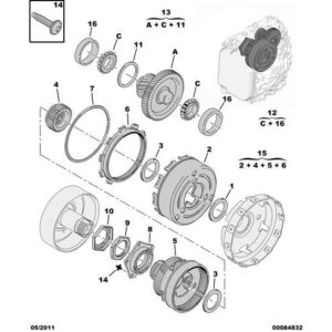 Citroen C8 2002-2008 Petrol Agb Adjusting Washers Set