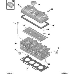 Citroen C3 2002-2005 Petrol Cylinder-Head Well-Plug
