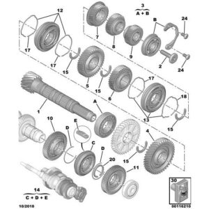 Citroen DS5 2011-2021 Petrol Drive Gear