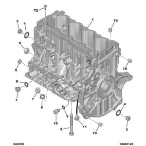 Citroen C2 2003-2007 Petrol Cylinder-Block Core-Plug