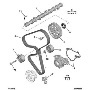 Citroen C3 Air Cross 2017-2021 Diesel Engine Camshaft Seal