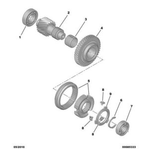 Citroen C3 Air Cross 2017-2021 Petrol Gear-Box Shaft Bearing