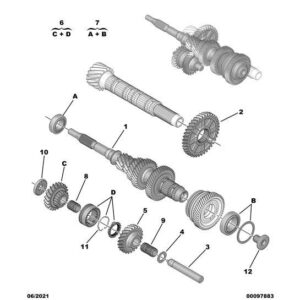 Citroen C5 Air Cross 2018-2021 Diesel Manual G-Box Revers Ret Shaft