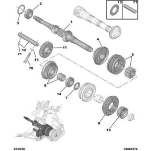 Citroen Berlingo 2012-2015 Diesel Manual Gearbox Synchroniser