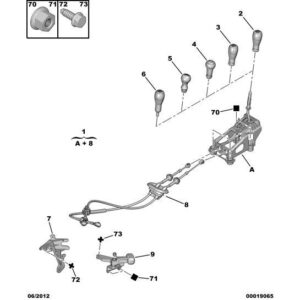 Citroen C2 2007-2009 Petrol Gearshift Control Lever