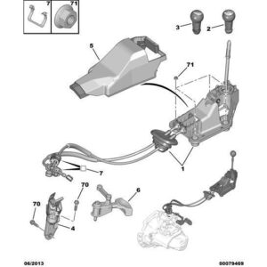 Citroen C3 2009-2013 Petrol Gearshift Control Lever