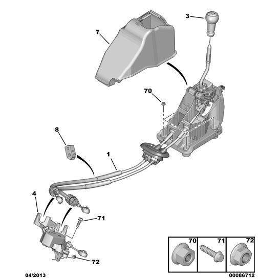 Citroen C4 2010-2013 Petrol Gear Lever Knob
