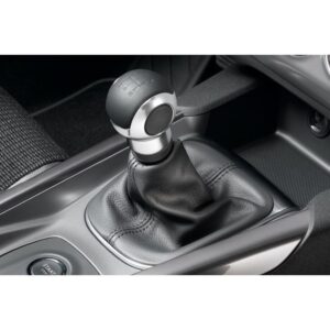Citroen DS3 2010-2022 Gear Lever Knob For 5-Speed Manual Gearbox In Black Leather And Satin Chrome Zamak