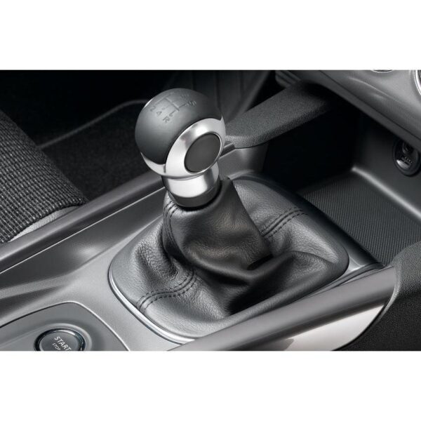 Citroen DS3 2010-2022 Gear Lever Knob For 5-Speed Manual Gearbox In Black Leather And Satin Chrome Zamak