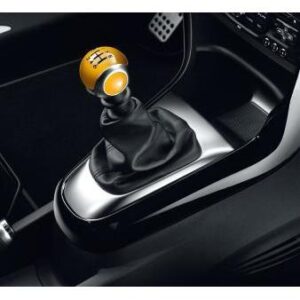 Citroen DS3 2010-2022 Gear Lever Knob For 6-Speed Manual Gearbox Pegasus Yellow In Satin Chrome Zamak