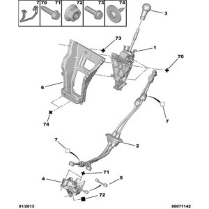 Citroen Berlingo 2012-2015 Diesel Gearshift Control Bracket