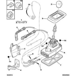 Citroen C5 2001-2004 Diesel Gear Selection Control Cable