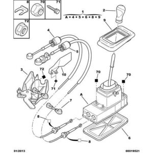 Citroen C5 2004-2008 Diesel Gear Selection Control Cable