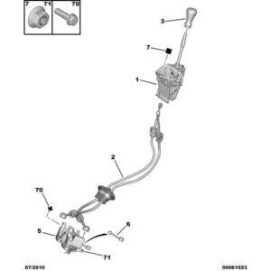 Citroen Dispatch 2007-2011 Diesel Gear Selection Control Cable