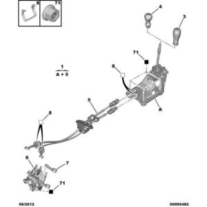Citroen C2 2007-2009 Diesel Gear Selection Control Cable