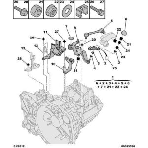 Citroen C-Crosser 2007-2012 Petrol Gearshift Control Bearing Bush