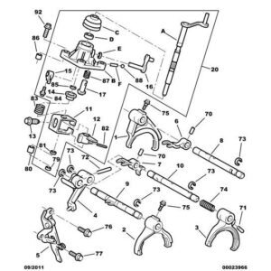 Citroen C1 2005-2009 Diesel Interior Selection Lever