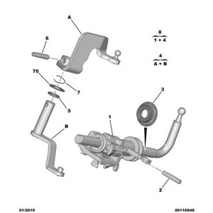 Citroen C3 Air Cross 2017-2021 Petrol Gear-Box Control Lever Spring