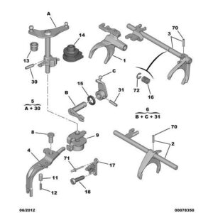 Citroen C3 2009-2013 Petrol Gearshift Shaft Wrench