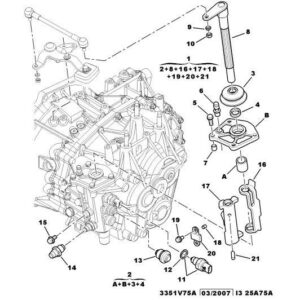Citroen C-Crosser 2007-2012 Diesel Gearshift Control Lever Spacer