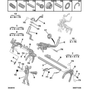 Citroen Berlingo 2012-2015 Diesel Manual Gr-Bx Fork Stop Plate
