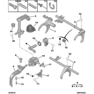 Citroen Berlingo 2008-2012 Petrol Manual Gear-Box Fork 3+4