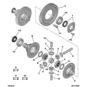 Citroen C4 2008-2010 Diesel Rear Axle Ring Gear