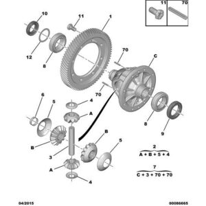 Citroen C4 2010-2013 Petrol Planetary + Satellite Gear Set