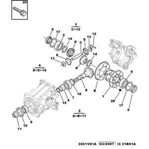 Citroen C-Crosser 2007-2012 Diesel Sun Gears Spindle