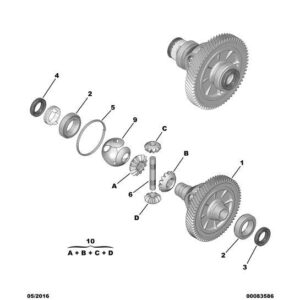 Citroen C3 2002-2005 Petrol Sun Gears Spindle