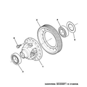 Citroen C-Crosser 2007-2012 Diesel Differential Bearing