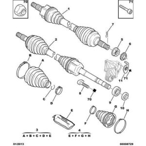 Citroen DS5 2011-2021 Petrol Drive Shaft Bush