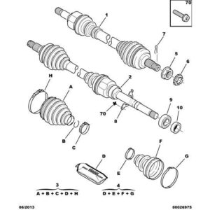 Citroen C5 2004-2008 Diesel Drive-Shaft New