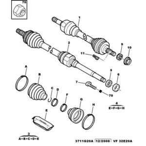 Citroen Berlingo 2006-2008 Petrol Drive-Shaft New