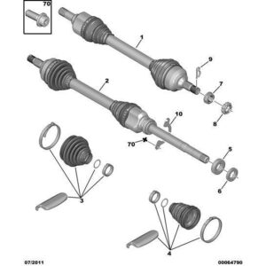 Citroen C4 2008-2010 Diesel Drive-Shaft New