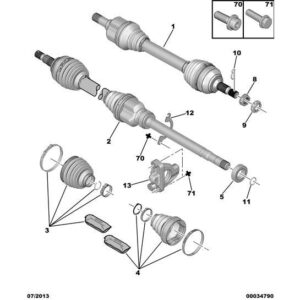 Citroen C6 2005-2012 Diesel Drive-Shaft New