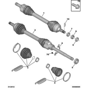 Citroen C4 2008-2010 Diesel Drive-Shaft New