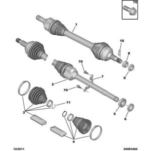 Citroen C8 2002-2008 Petrol Driveshaft Gaiter Kit