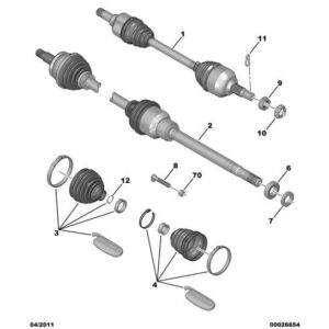 Citroen C8 2002-2008 Diesel Driveshaft Gaiter Kit