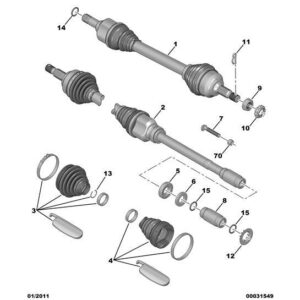 Citroen C8 2002-2008 Petrol Drive-Shaft Snap-Ring
