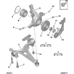 Citroen Dispatch 2007-2011 Diesel Wishbone Front Left
