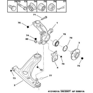Citroen C1 2005-2009 Petrol Front Left Wishbone